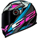 Capacete LS2 FF358 Xdron - Branco/Rosa/Azul Cyan