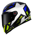 Capacete Ls2 Ff358 Star War Azul E Amarelo Estrela